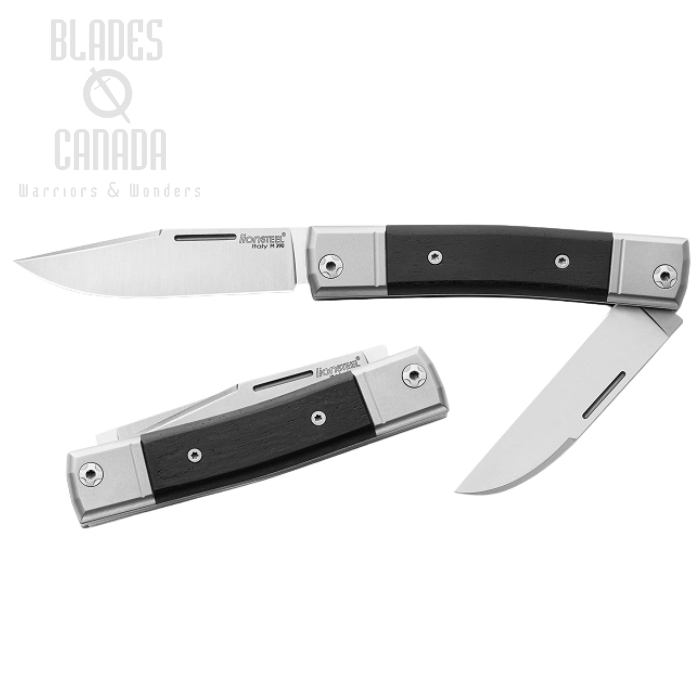 Lion Steel BM13 EB BestMAN Slipjoint Folding Knife, M390 Double Blade, Ebony Wood, BM13 EB